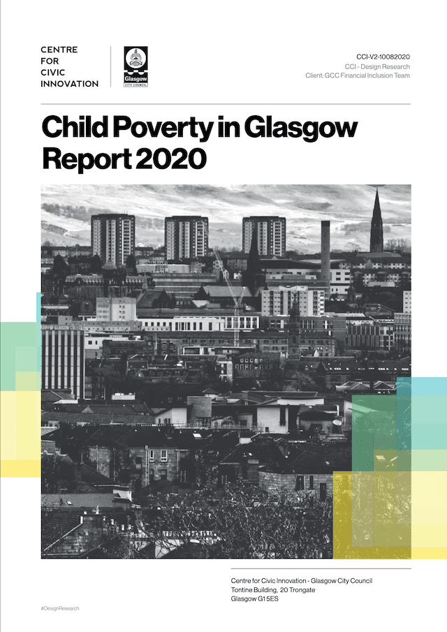 An image of the front cover of the 2020 Child Poverty Report