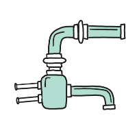 An illustration of some pipes