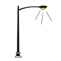 An illustration of a street light